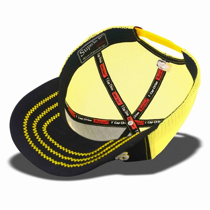 Black And Yellow Color Scheme Trucker Cap