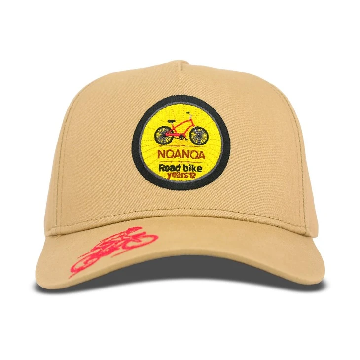Light Brown Outdoor Riding Badge Baseball Cap