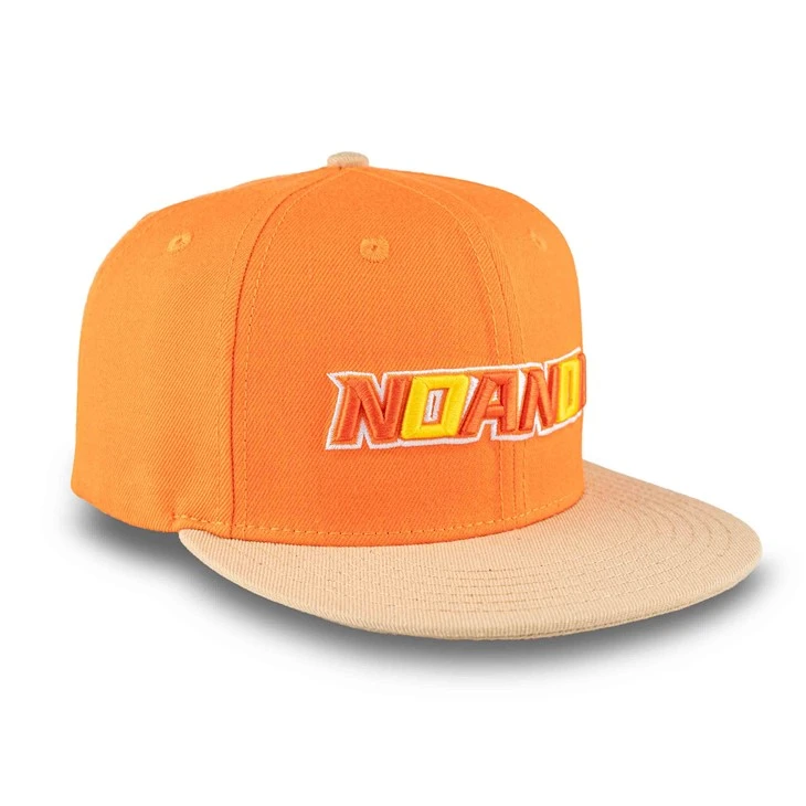 Orange Embroidery Snapback Cap