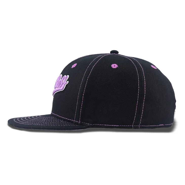 Purple Brand Logo 3D Embroidery Fitted Cap