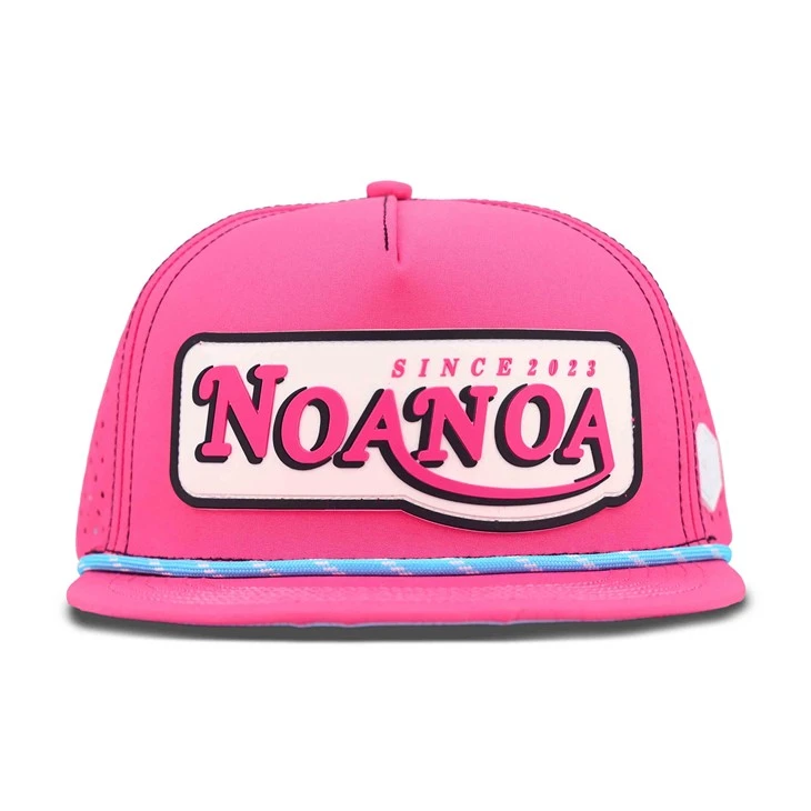 Rose Pink Rubber Snapback Cap