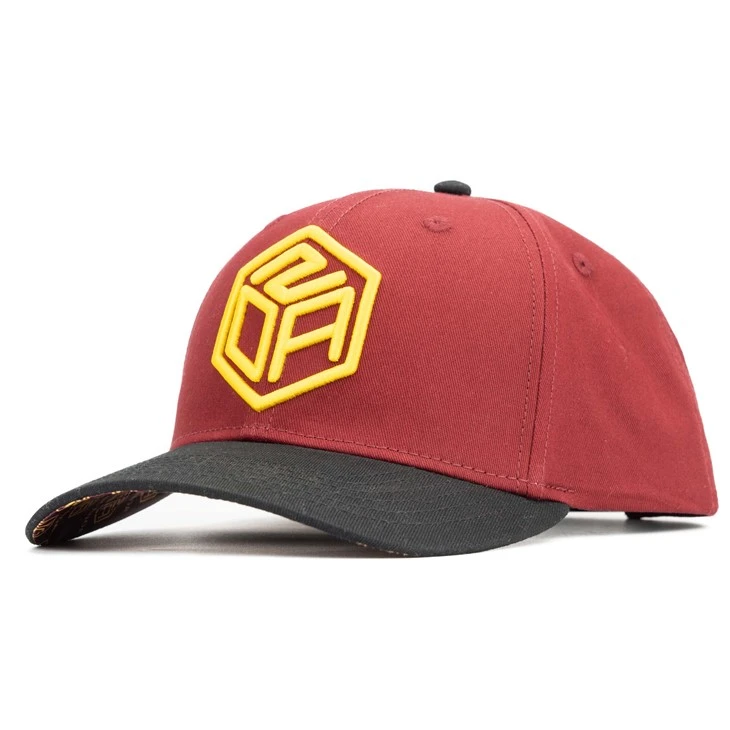 TCAP Custom 100% Cotton 6 Panel 3D Embroidery Curved Brim Baseball Cap