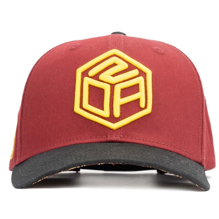 TCAP Custom 100% Cotton 6 Panel 3D Embroidery Curved Brim Baseball Cap