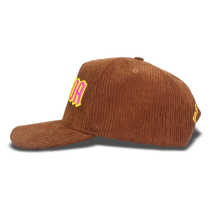 Versatile Brown Corduroy Baseball Cap