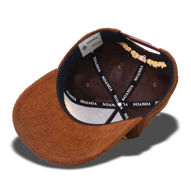 Versatile Brown Corduroy Baseball Cap